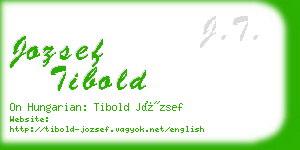 jozsef tibold business card